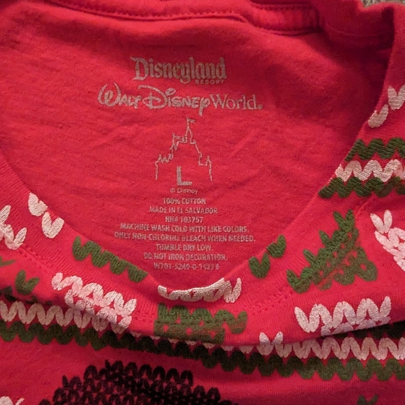 Mickey Mouse Christmas sweater inspired T-shirt - Large - Picture 2 of 2